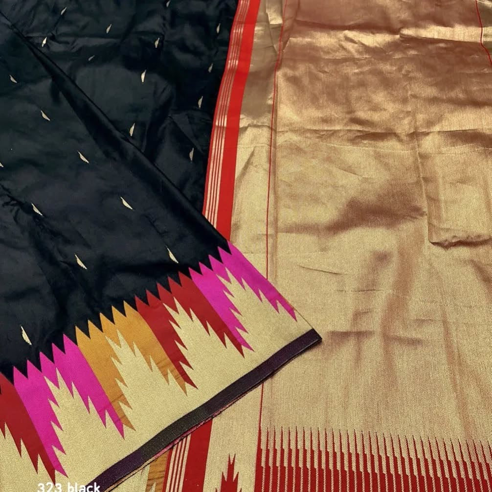 Black Ikat Patola Banarasi Silk Saree