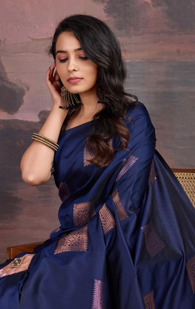 Royal Blue Kanjivaram Silk Saree