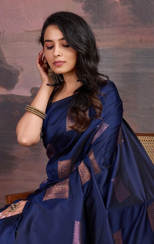 Royal Blue Kanjivaram Silk Saree