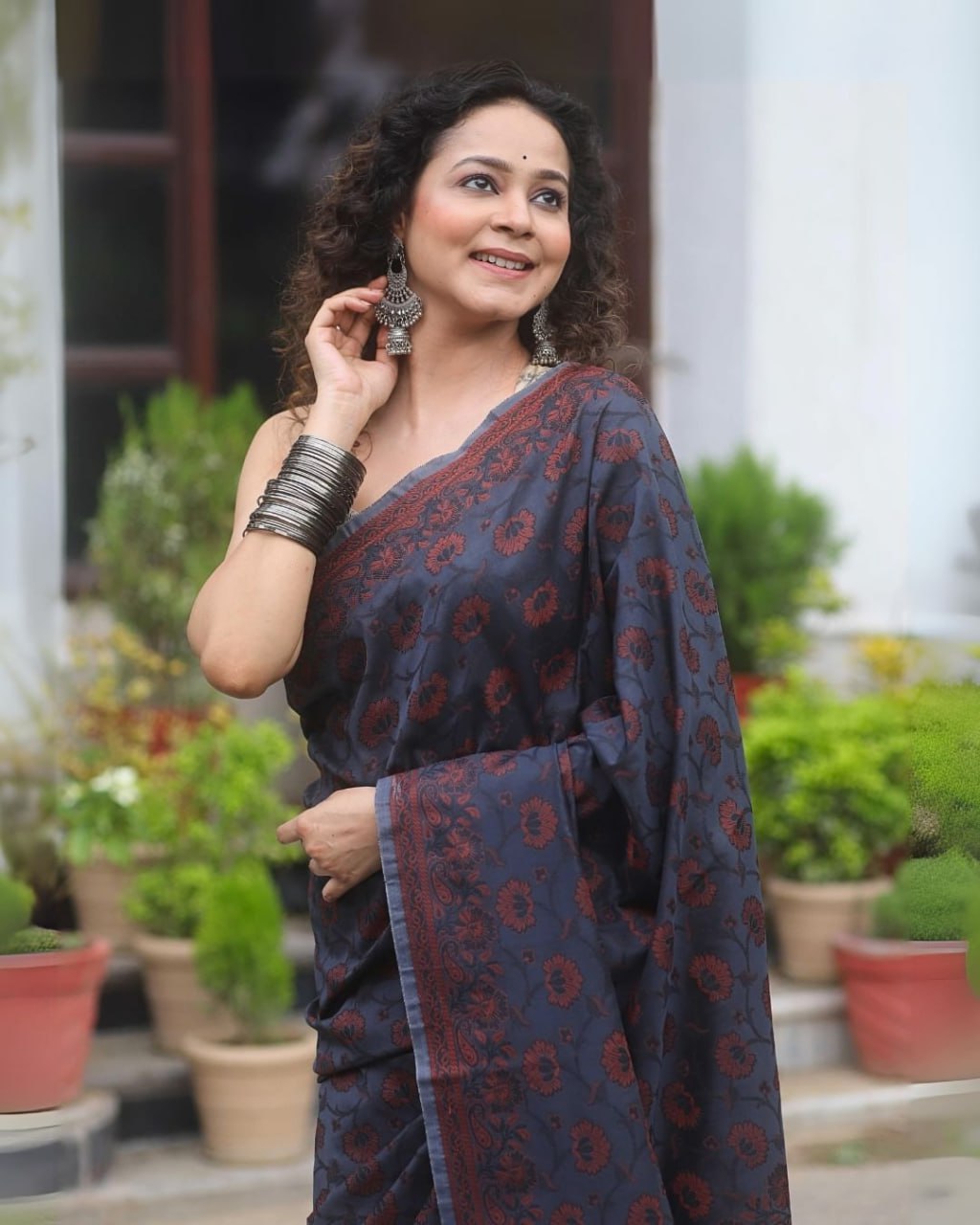Black Banarasi Soft Silk Saree