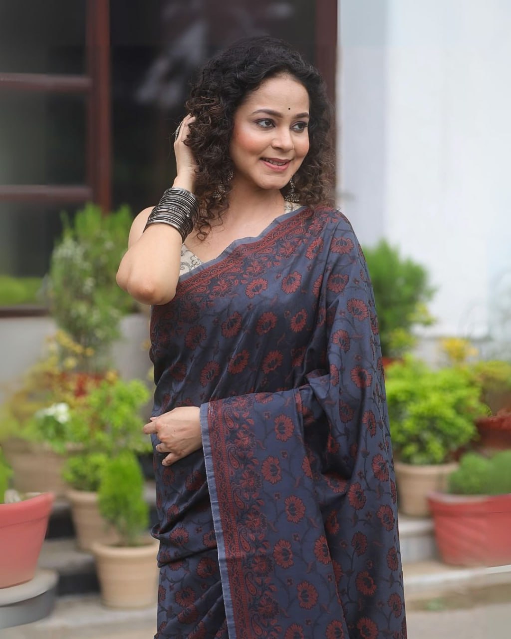Black Banarasi Soft Silk Saree