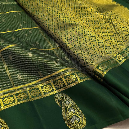 Green Banarasi Soft Silk Saree